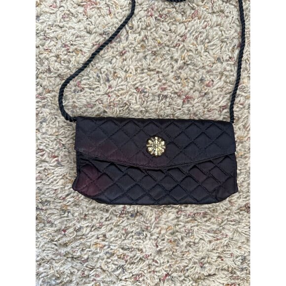 Lancome Black Purse made for‎ Lancome vintage shoulder strap small quilted - Picture 2 of 8